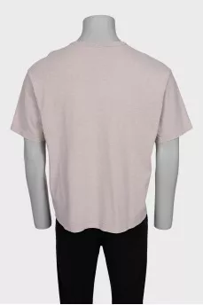 Men's straight-cut T-shirt with a patch