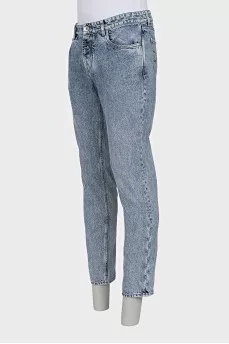 Мужские skinny fit джинсы на пуговицах