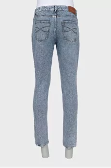 Мужские skinny fit джинсы на пуговицах