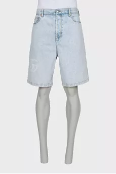 Men's denim shorts with brand logo