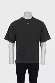 Men's straight t-shirt with back print
