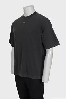 Men's straight t-shirt with back print