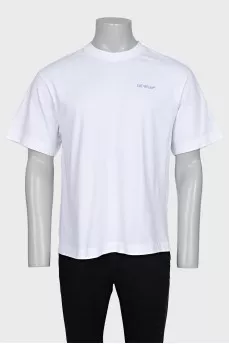 Men's T-shirt with a brand logo on the back
