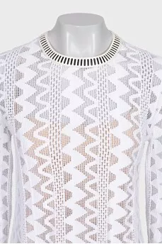 Knitted dress with a relief pattern