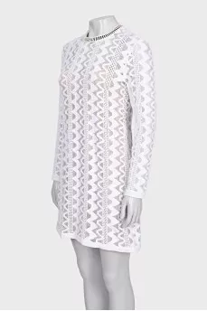 Knitted dress with a relief pattern