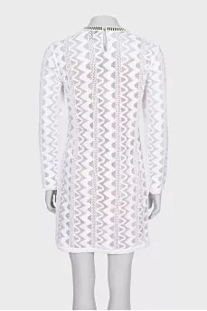 Knitted dress with a relief pattern