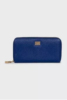 Blue leather wallet