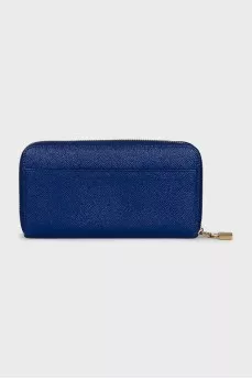Blue leather wallet