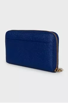 Blue leather wallet