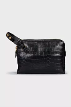 Men's embossed leather bag