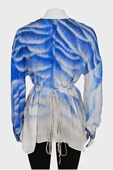 Silk blouse decorated with beads