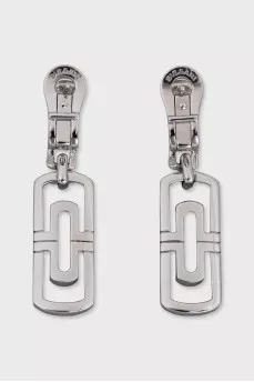 Parentesi white gold earrings