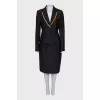 Black striped wool suit
