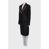 Black striped wool suit