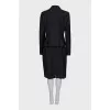 Black striped wool suit