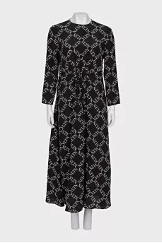 Printed silk dress