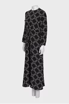 Printed silk dress