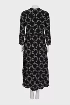Printed silk dress