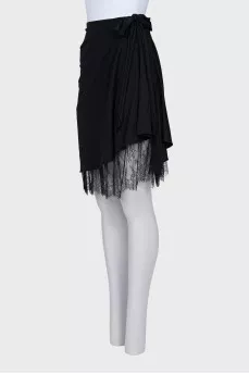 Asymmetrical high-waist skirt