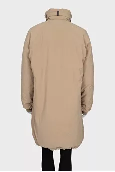 Long down jacket with a high collar