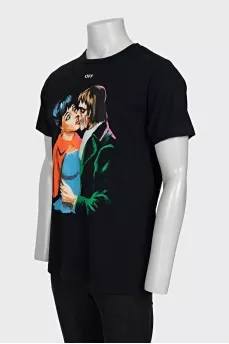 Men's T-shirt with a signature print on the back