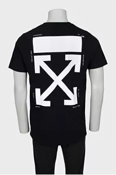 Men's T-shirt with a signature print on the back