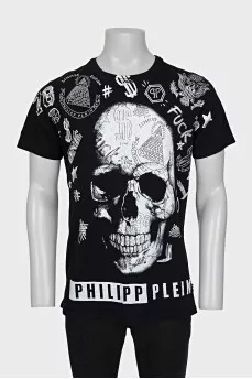 Men's T-shirt with skull print