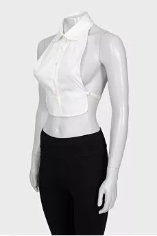 White top with open back