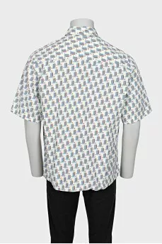 Men's short-sleeved printed shirt