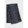 Men's animal print scarf with tag