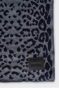 Men's animal print scarf with tag