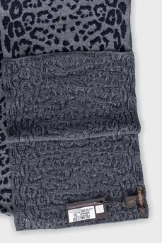 Men's animal print scarf with tag