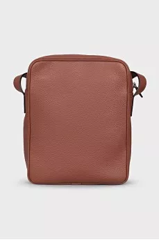 Men's leather messenger bag