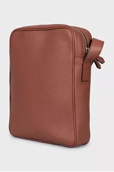 Men's leather messenger bag