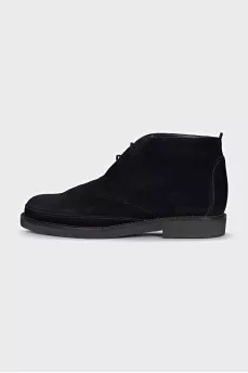 Black suede boots