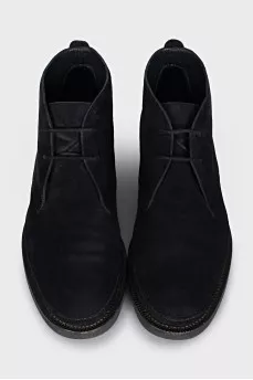 Black suede boots