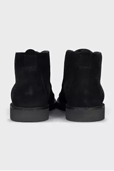 Black suede boots