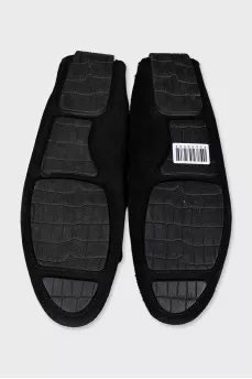 Men's insulated loafers with decor