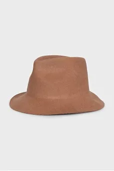 Brown wool hat