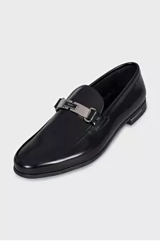 Men's loafers with silver decor