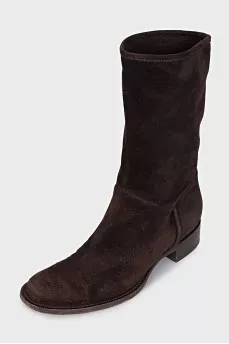 Brown slip-on boots