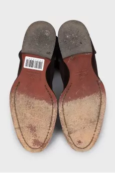 Brown slip-on boots