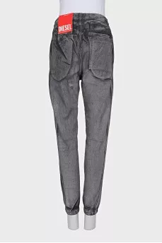 Tapered fit track pants with tag
