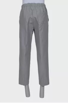 Men's wide-leg drawstring trousers