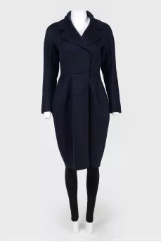 The coat is fitted