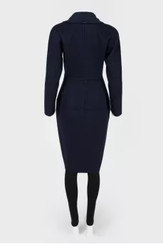The coat is fitted