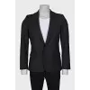 Men's wool jacket with hook-and-eye closure