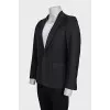 Men's wool jacket with hook-and-eye closure