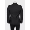Men's wool jacket with hook-and-eye closure