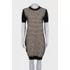 Black dress with a relief pattern